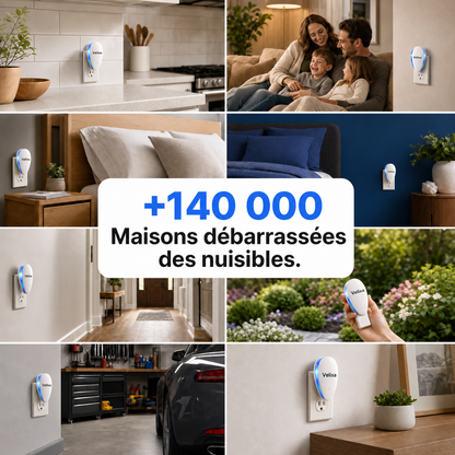 Velixa - Répulsif Ultrasonique : Chassez plus de 14 nuisibles définitivement