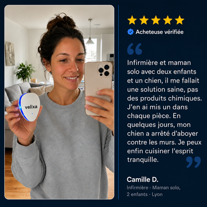 Velixa - Répulsif Ultrasonique : Chassez plus de 14 nuisibles définitivement