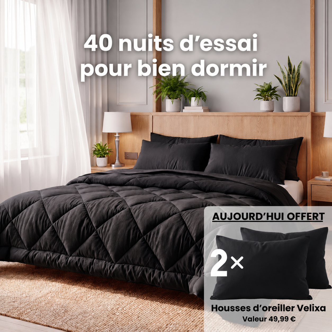 Velixa Couverture EasySleep® – La couette 2 en 1 à séchage rapide qui élimine le besoin de draps.