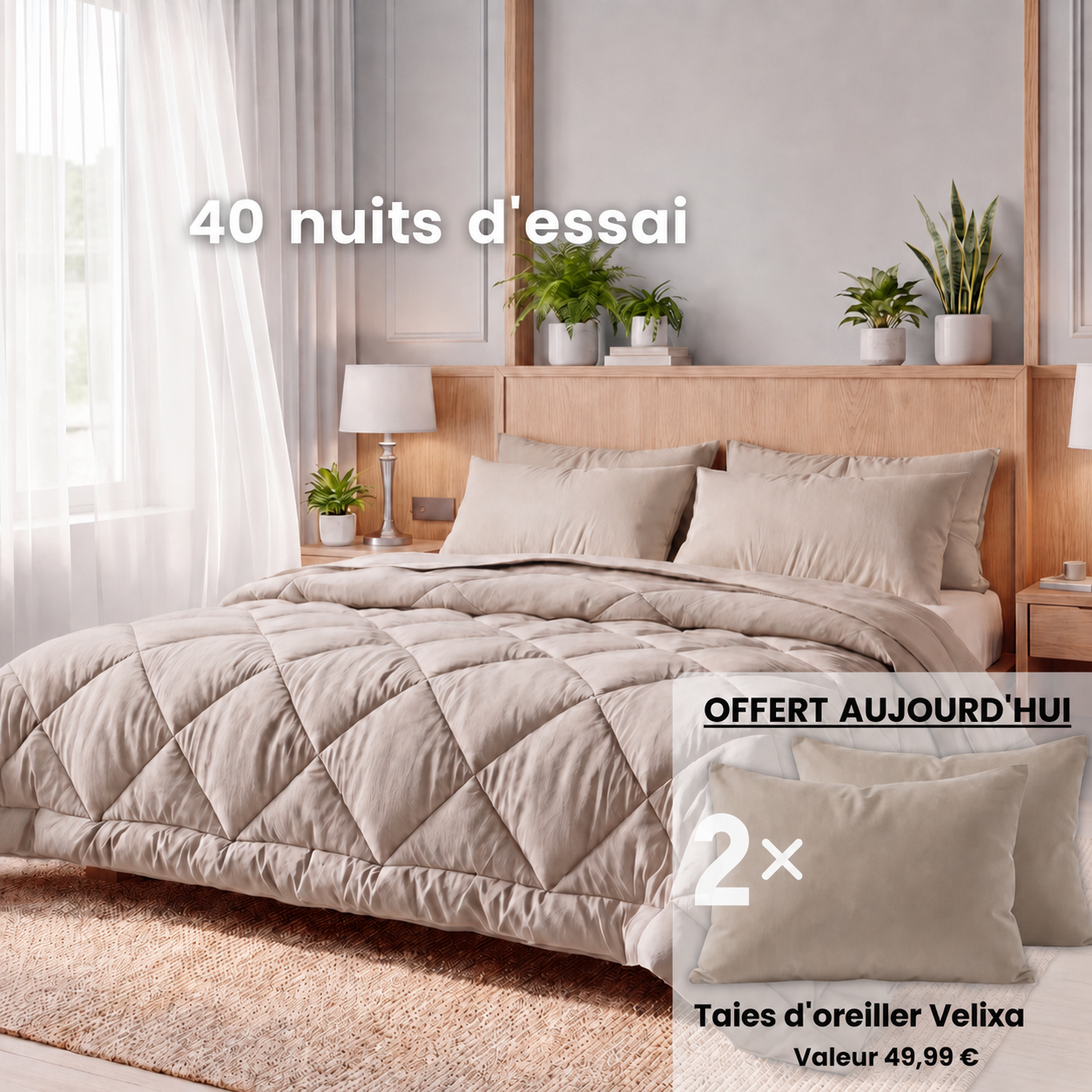 Velixa Couverture EasySleep® – La couette 2 en 1 à séchage rapide qui élimine le besoin de draps.