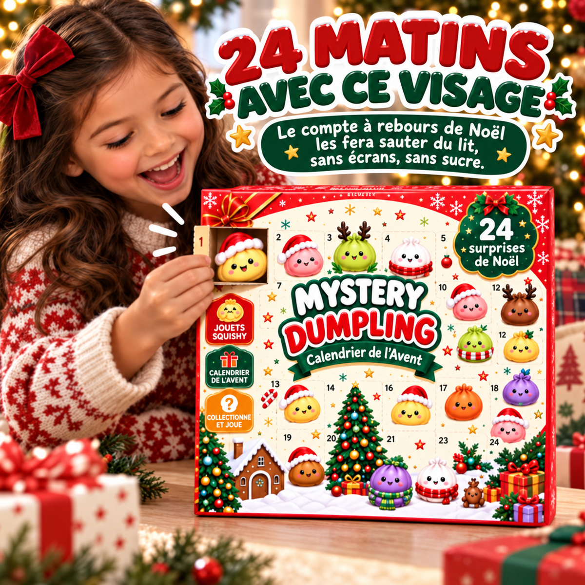 Calendrier de l’Avent 2026 – Dumplings Squishy