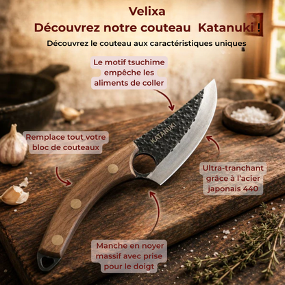 Velixa - Couteau de cuisine Katanuki, Un savoir-faire japonais séculaire