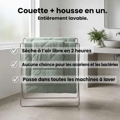 Velixa Couverture EasySleep® – La couette 2 en 1 à séchage rapide qui élimine le besoin de draps.