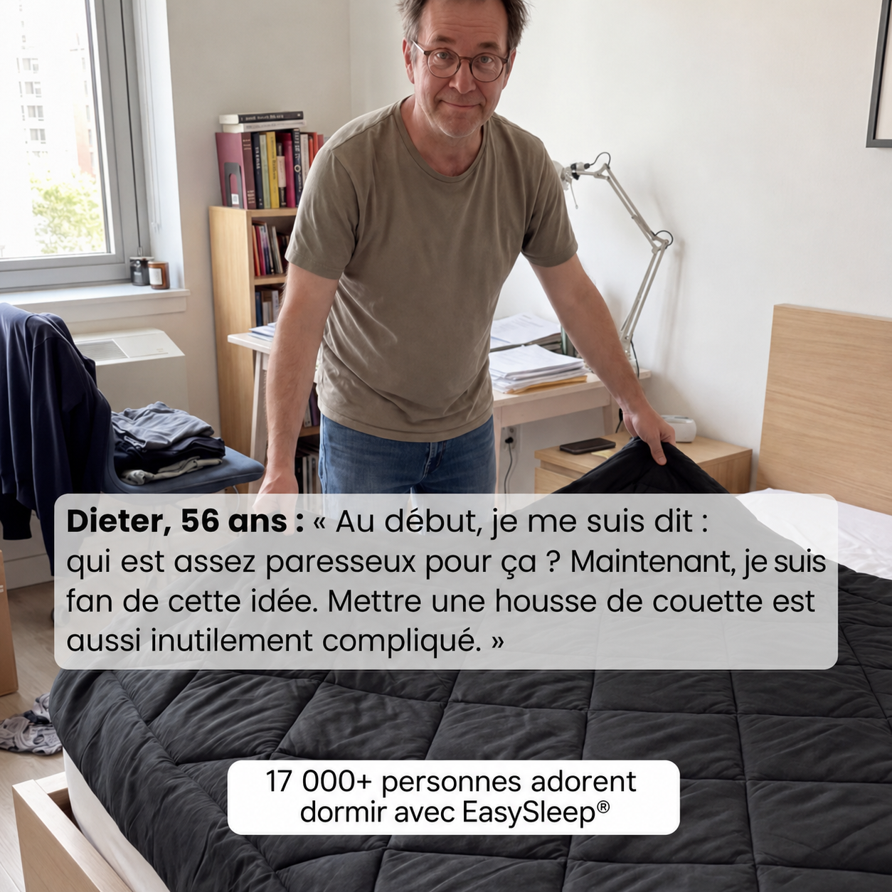 Velixa Couverture EasySleep® – La couette 2 en 1 à séchage rapide qui élimine le besoin de draps.