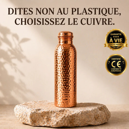 Gourde en Cuivre – Velixa™ | L’Eau Purifiée Naturellement, Sans Plastique