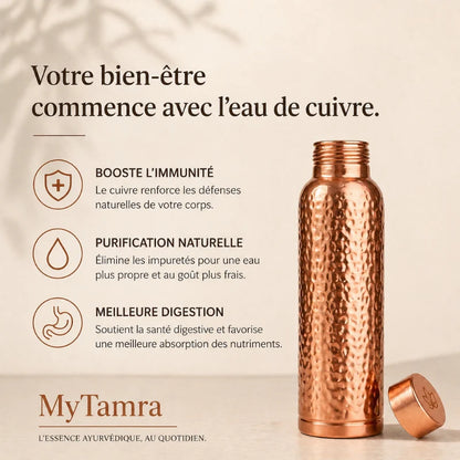 Gourde en Cuivre – Velixa™ | L’Eau Purifiée Naturellement, Sans Plastique