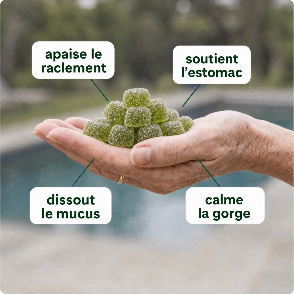 Gummies Velixa dans la main